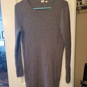 GAP dark grey, ribbed sweater dress. Size M.